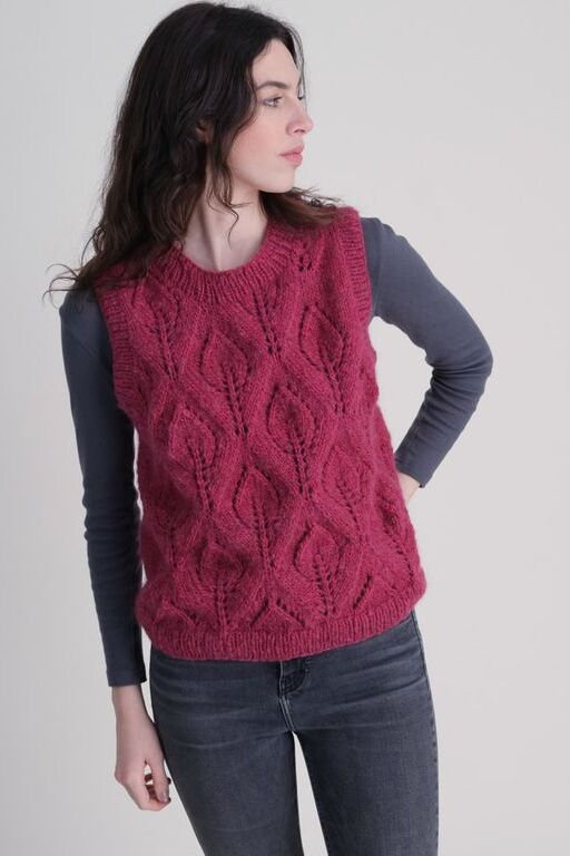 Bibico Bailey Knitted Vest Bouganville Pink