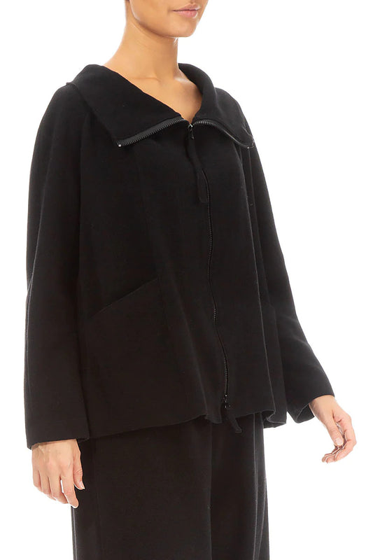 Grizas Cotton Jersey 71226 Seam Jacket Black Black