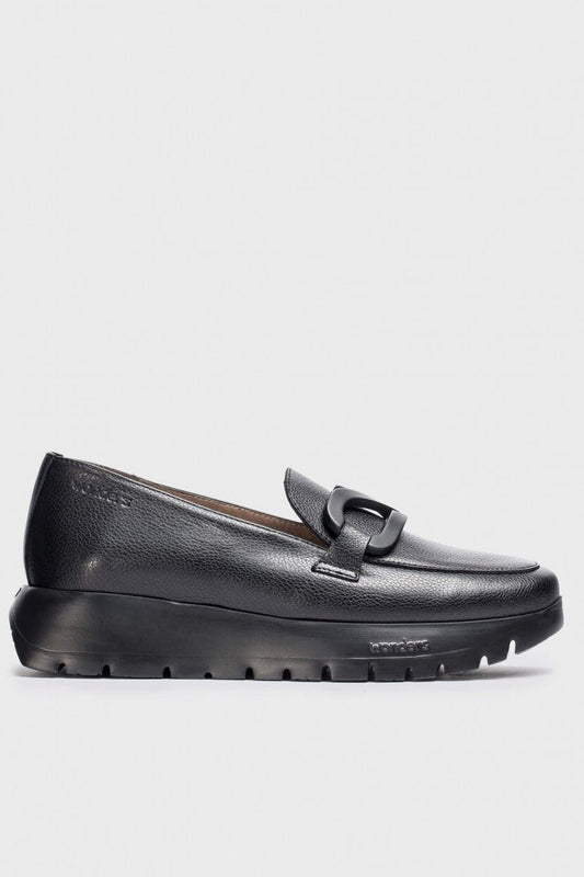 Wonders Small Wedge Loafer Black Black