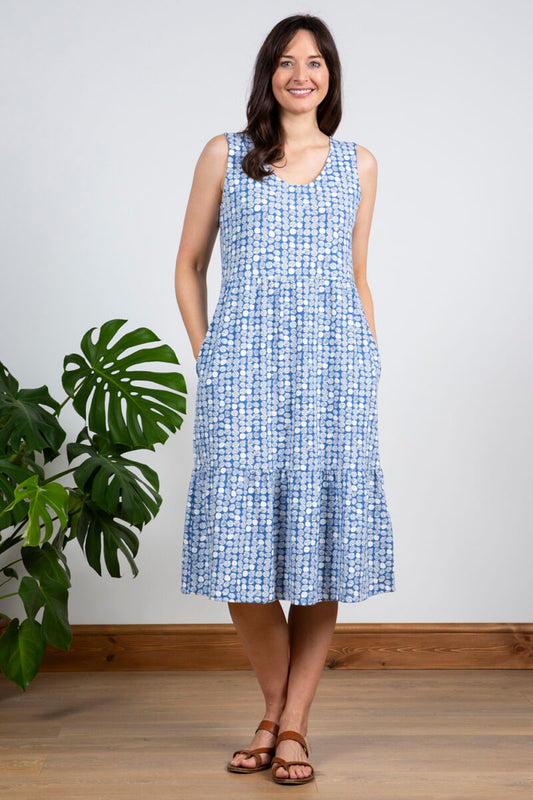 Lily and Me Summer Dress Etched Circle Blue