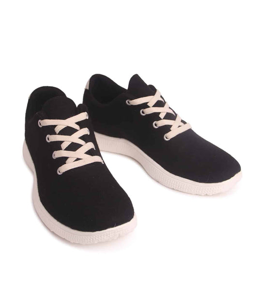 Egos Shoes Merino Wool Sneaker Black