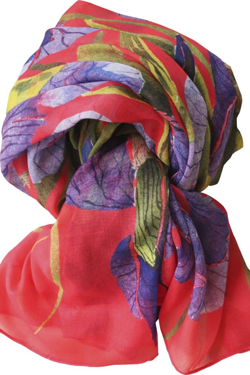 Mary Ann Rogers Bearded Iris Scarf Purple