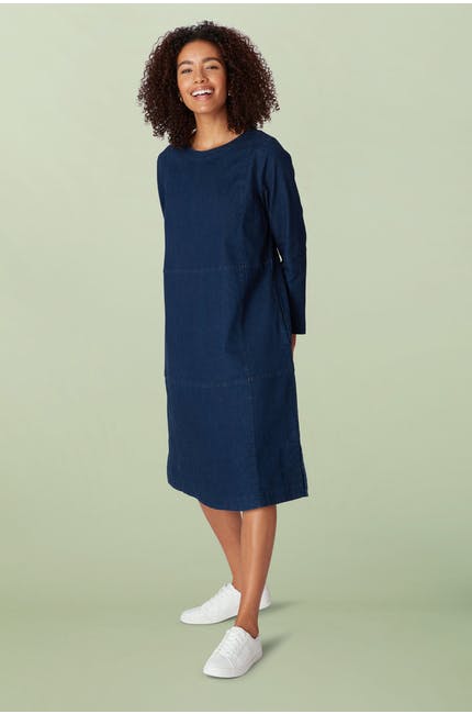 Sahara Stretch Denim Flared Dress
