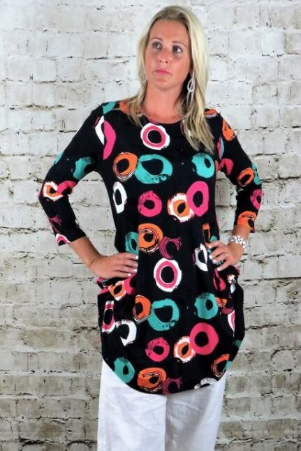 Out of Xile Rings Hitch Up Tunic Blue