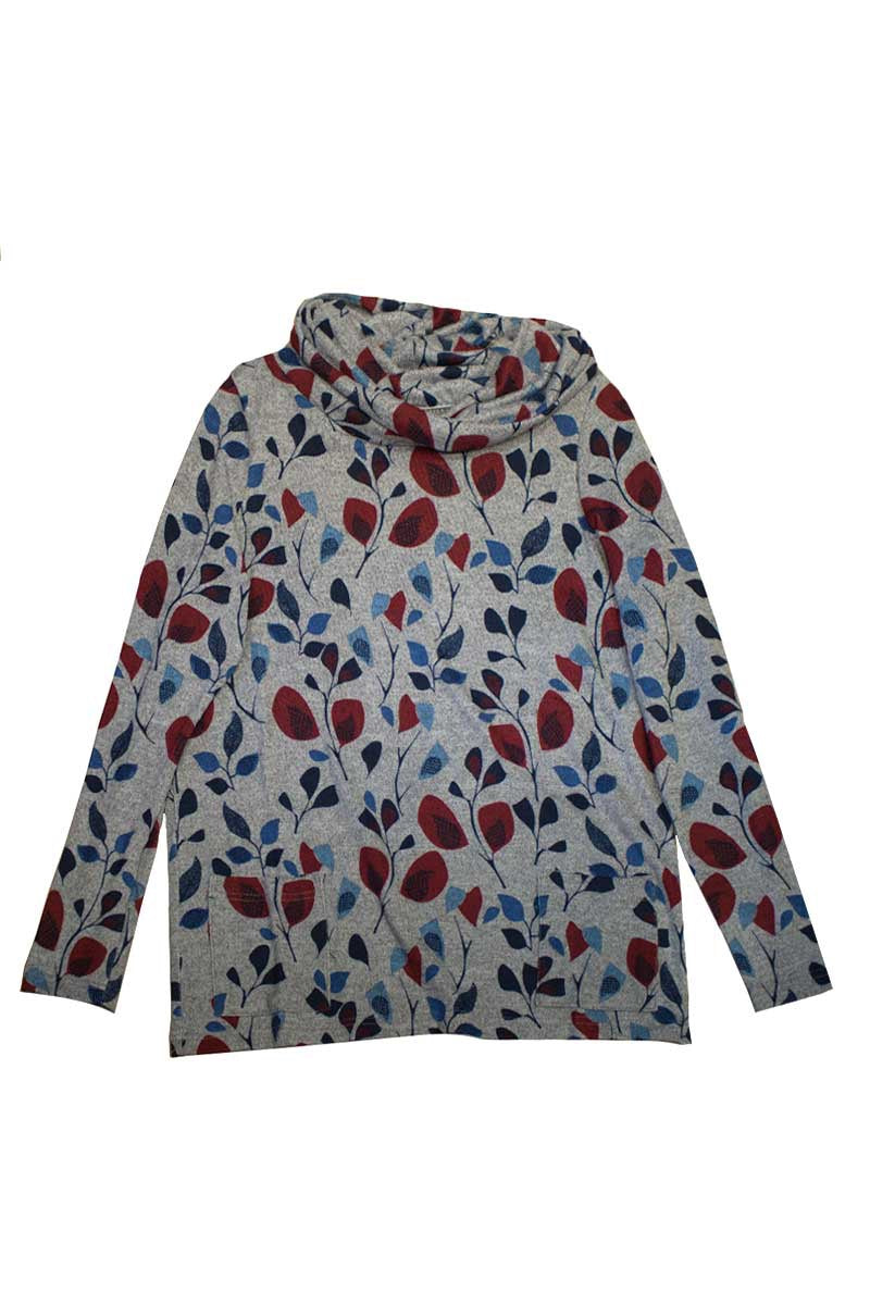 Lily and Me Relaxed Jumper Flower Trail Grey