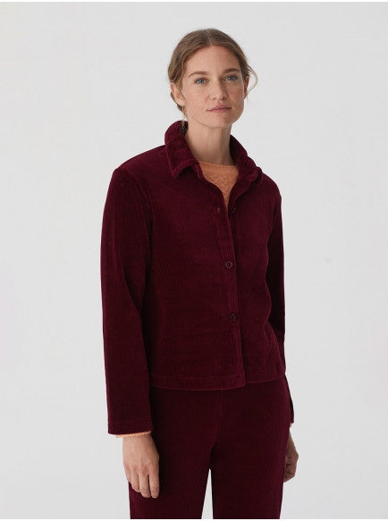 Nice Things Elastic Corduroy Jacket Dark Vine