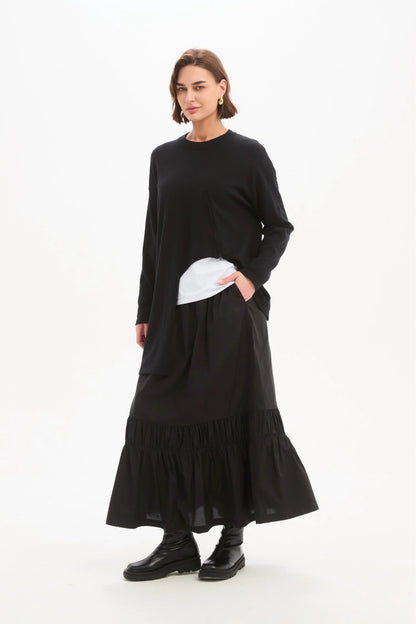 Asymmetric Zip Detail Knit
