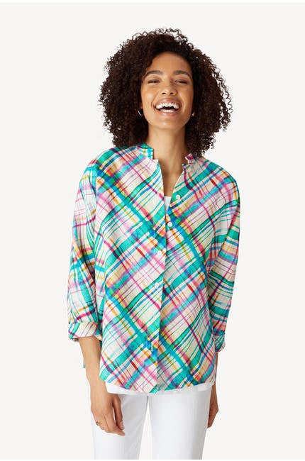 Sahara Diagonal Check Print Shirt Multi