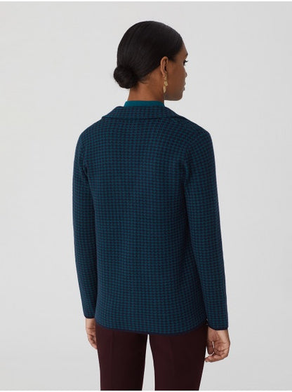 Nice Things Pied De Poule Blazer Navy