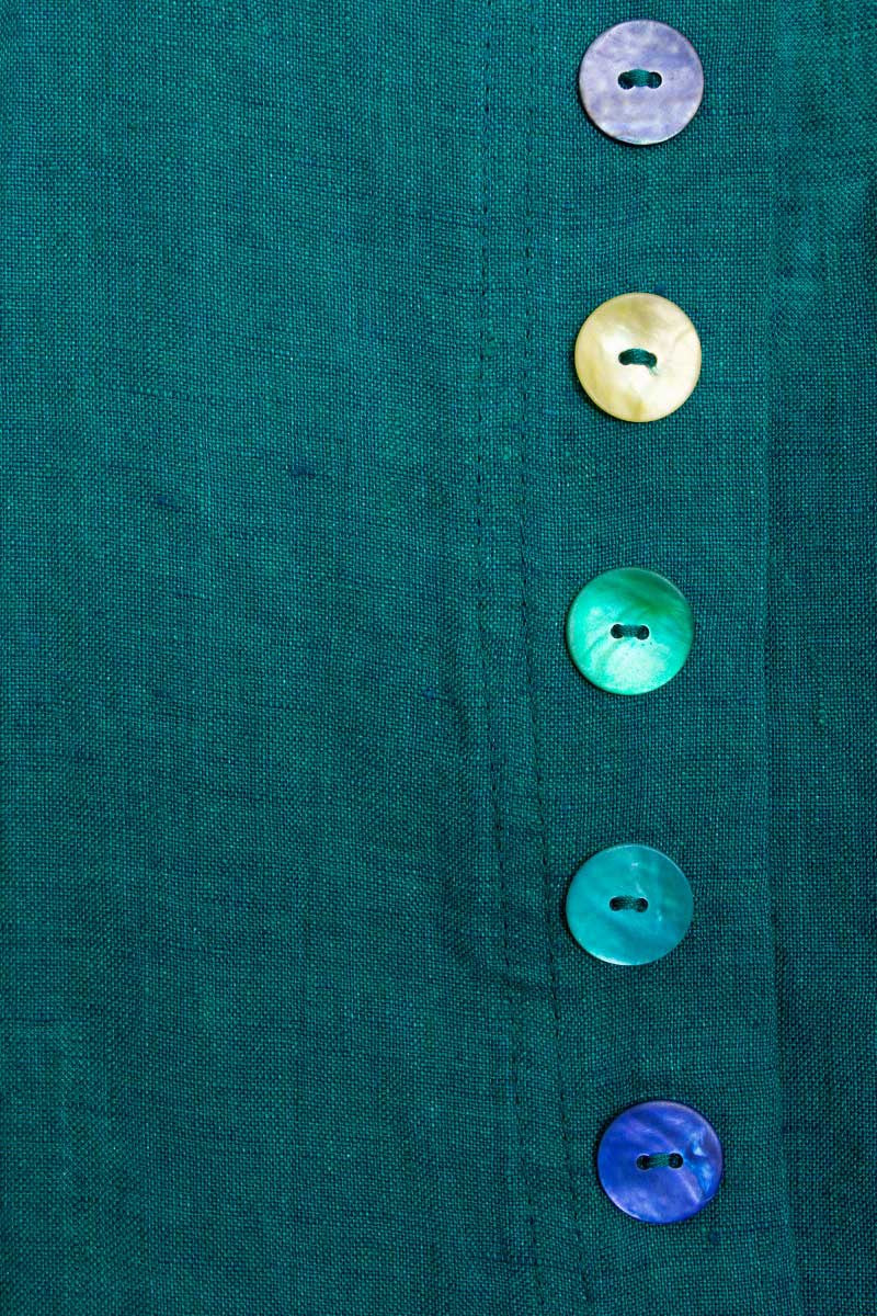 Ralston Iris Linen Dress Caribbean
