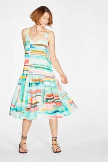 Thought Pintello Drop Waist Dress Jade