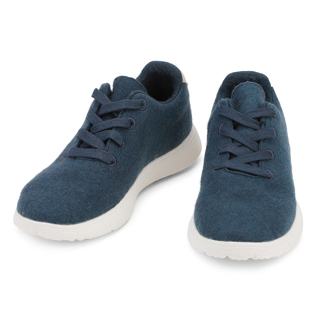 Egos Shoes Merino Wool Sneaker Denim Blue