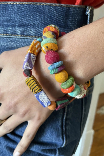 Kantha Button Bracelet
