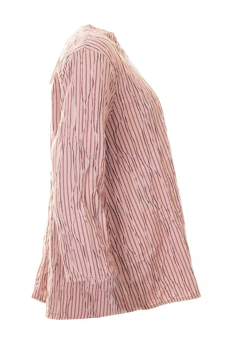 Cut Loose 3/4 Sleeve A-Line Top Crinkle Tandoori