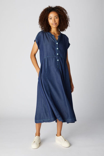 Sahara Fluid Denim Shirt Dress