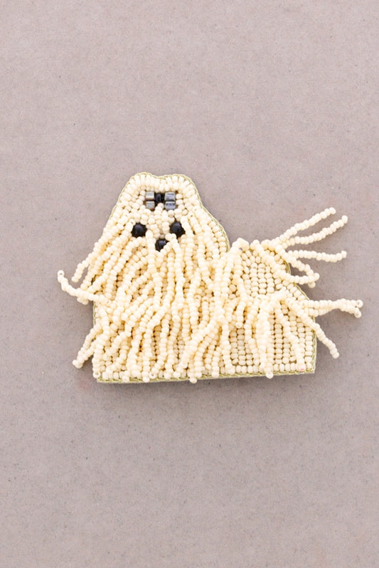 Beaded Dog Brooch