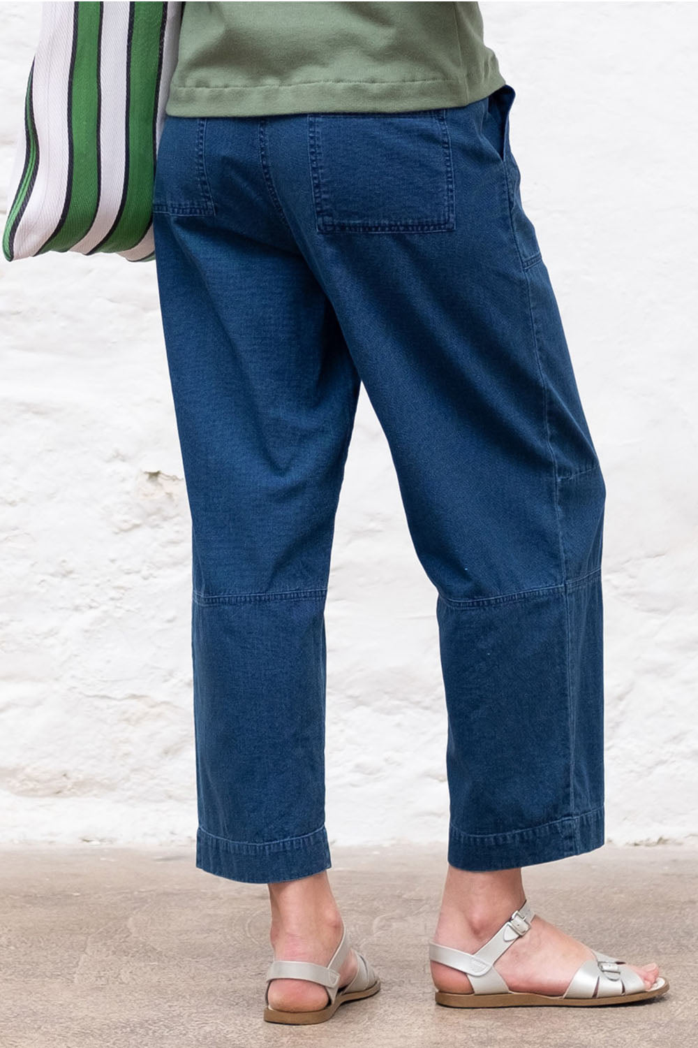 Bibico Margate Relaxed Trousers Textured Denim