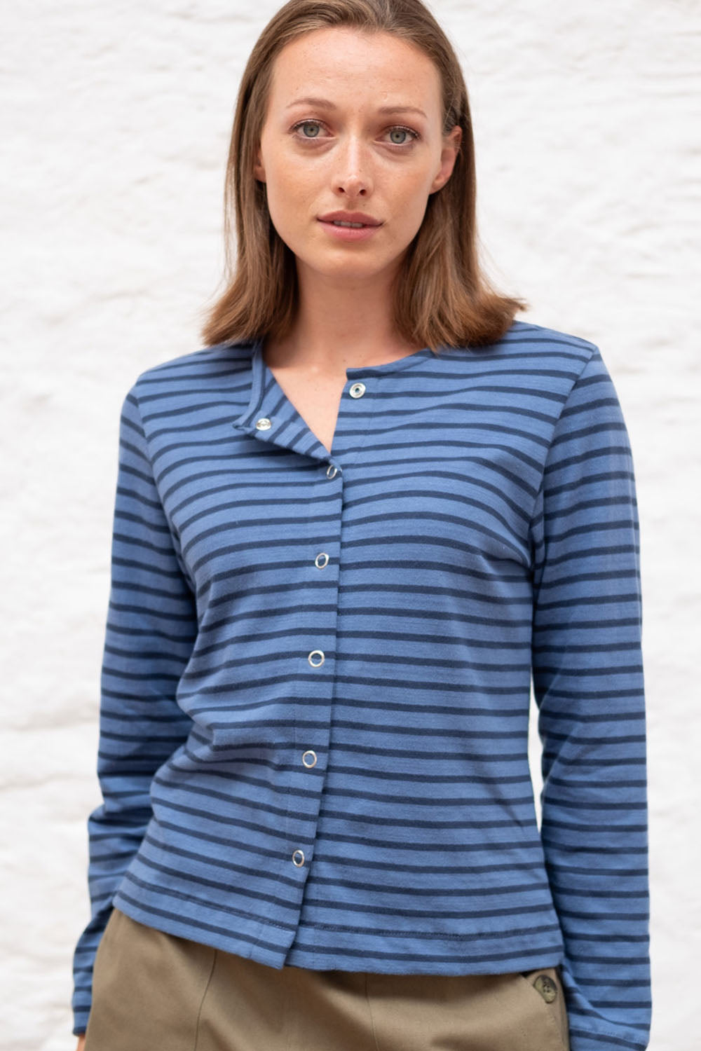 Bibico Joss Jersey Cardigan Med Blue