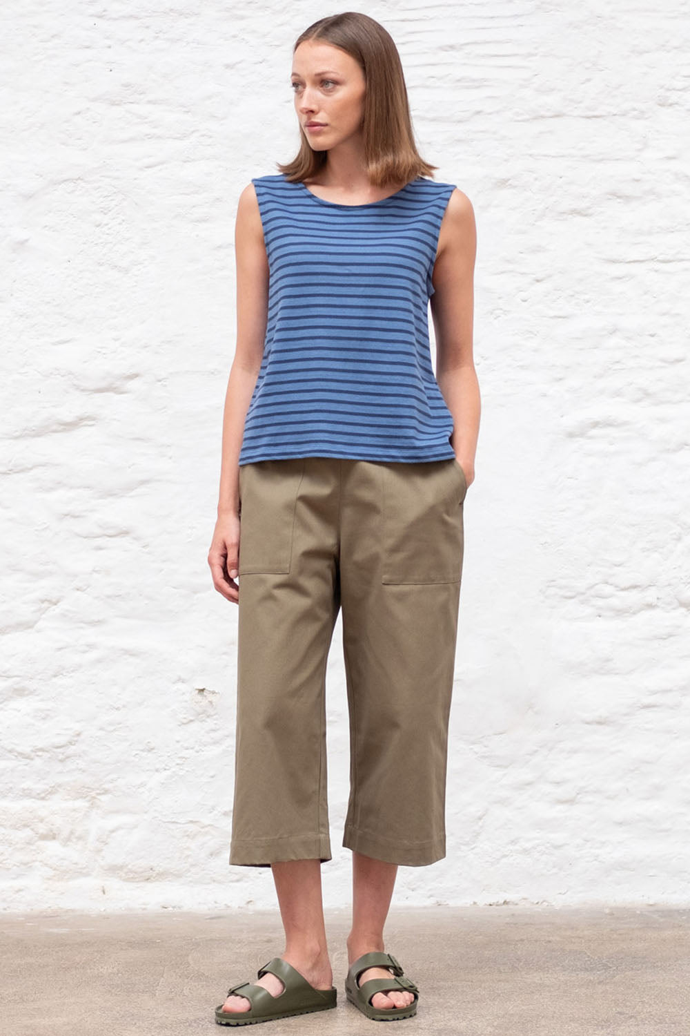 Bibico Alma Striped Top Med Blue