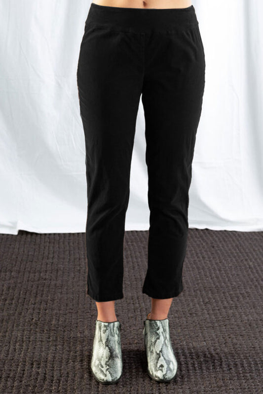 Cut Loose Cord Slim Ankle Pant Black Black