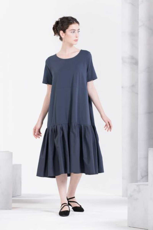 Neirami Long Layered Dress Blue