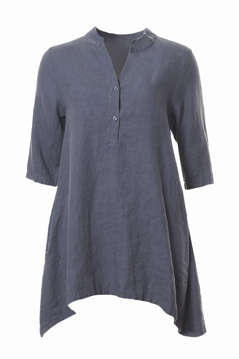 Thing Clothing Indigo Linen 6531 Top Blue