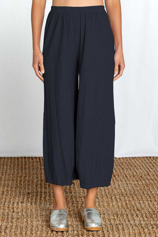 Cut Loose Cropped Pants With Darts Night Sky