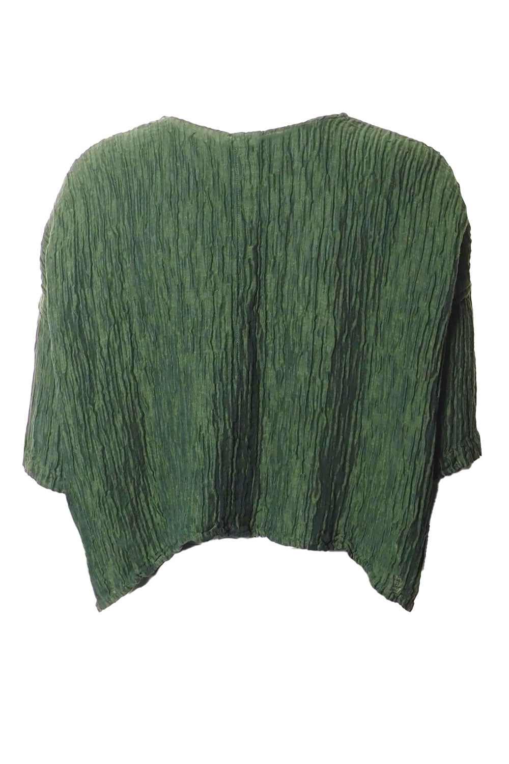 Grizas Boxy Crinkle Silk Jacket Green Green