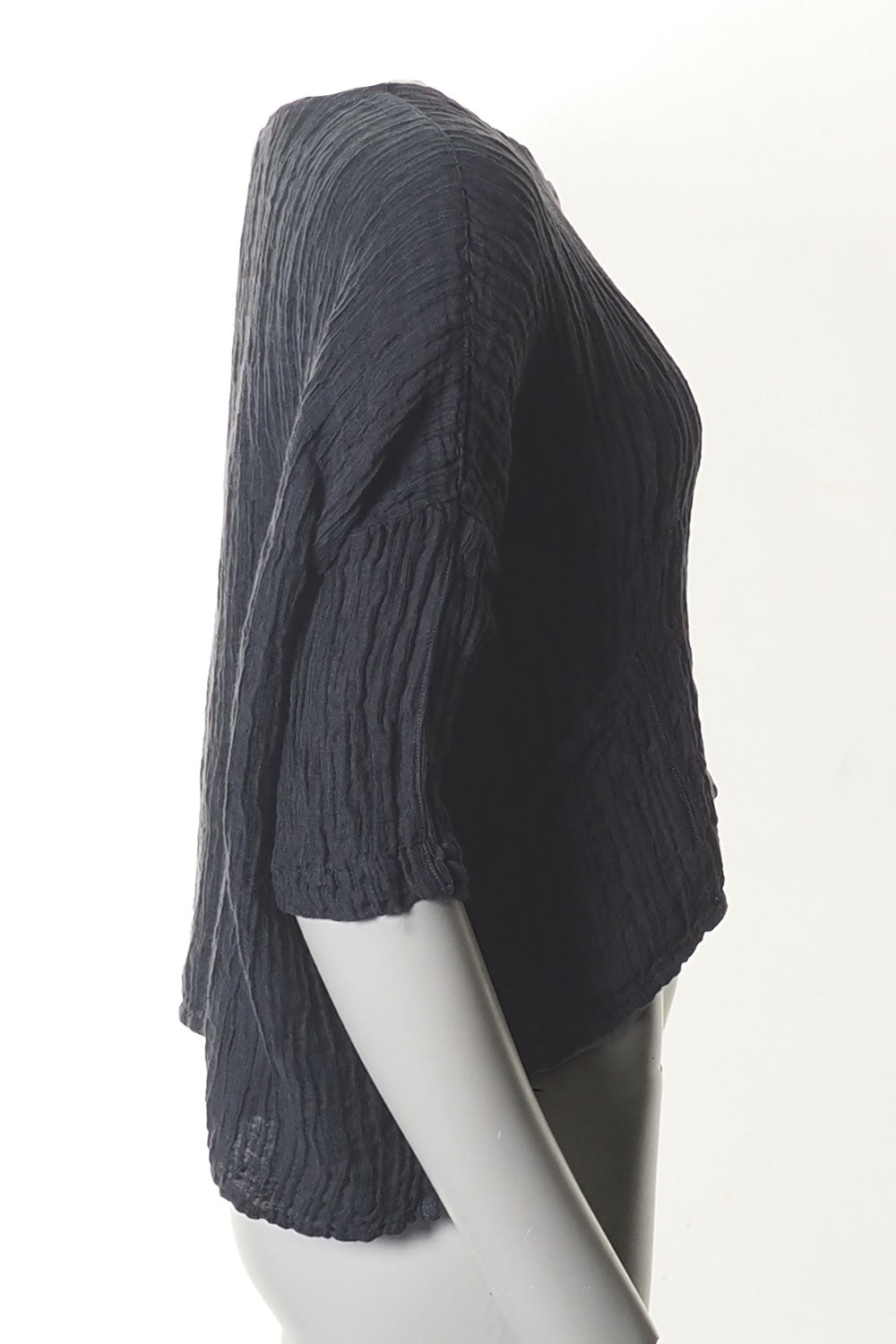Grizas Boxy Crinkle Silk Jacket Grey Grey