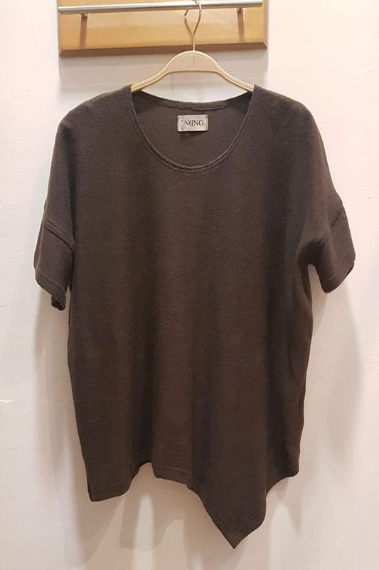 Thing Clothing 6503 Soft Knit Top Chocolate