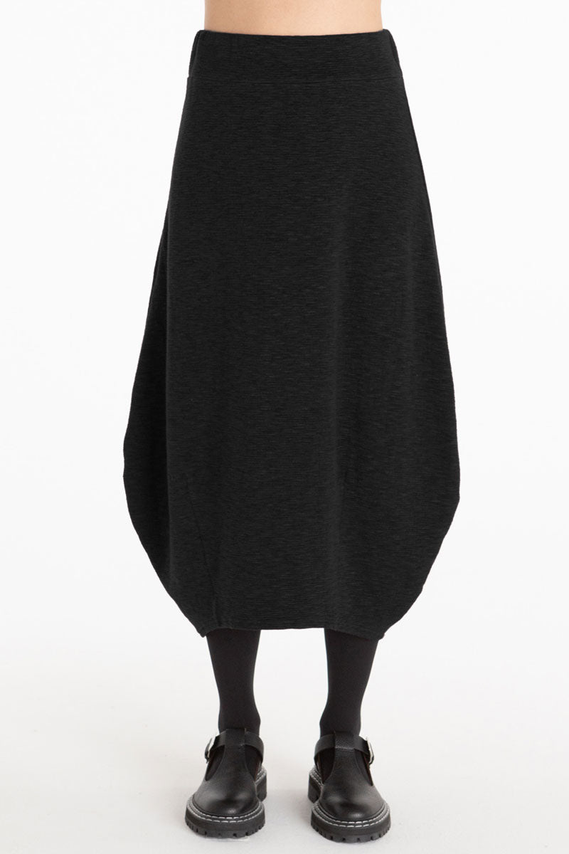 Cut Loose Crimped Fabric Lantern Skirt Black Black