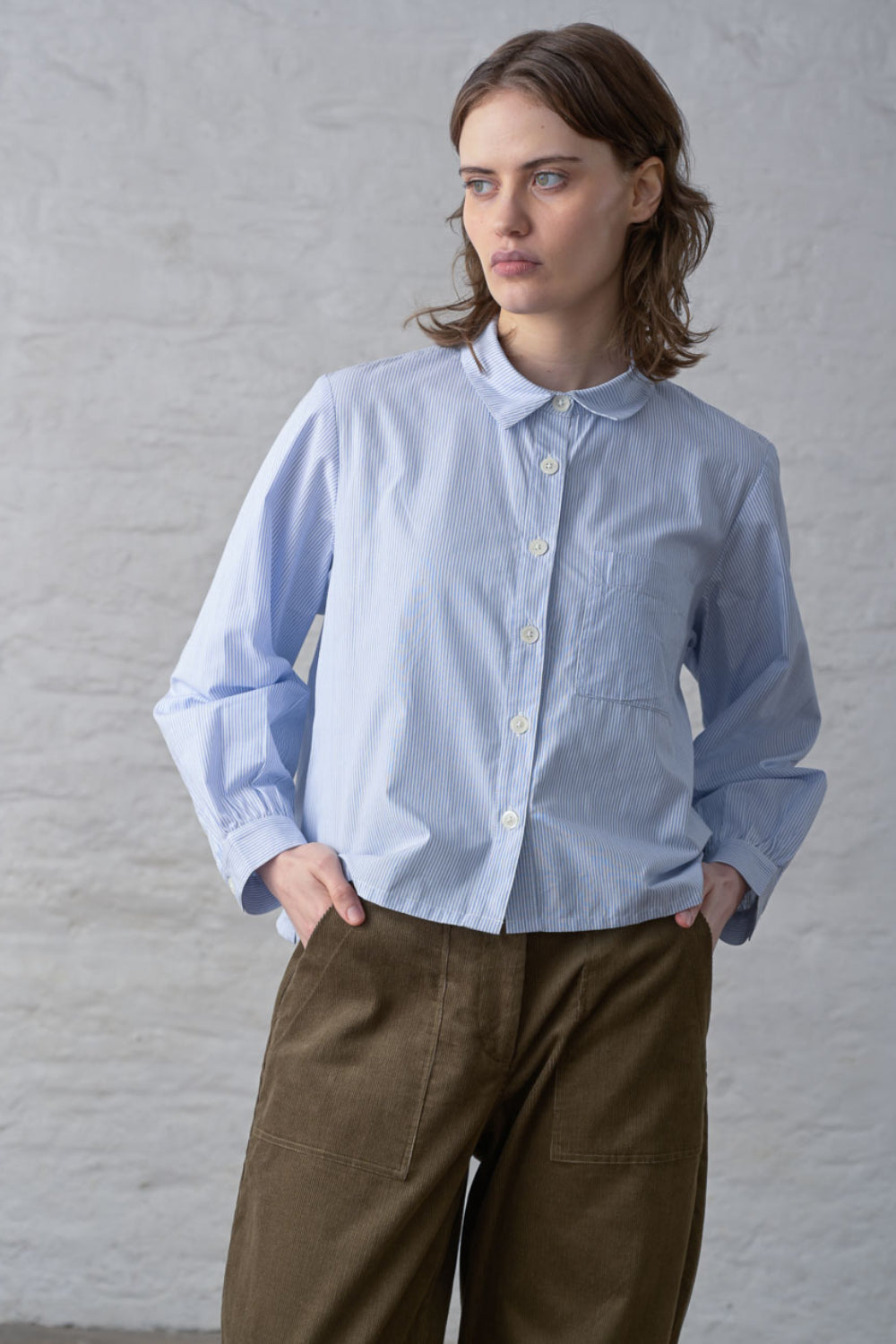 Striped Ada Cropped Blouse