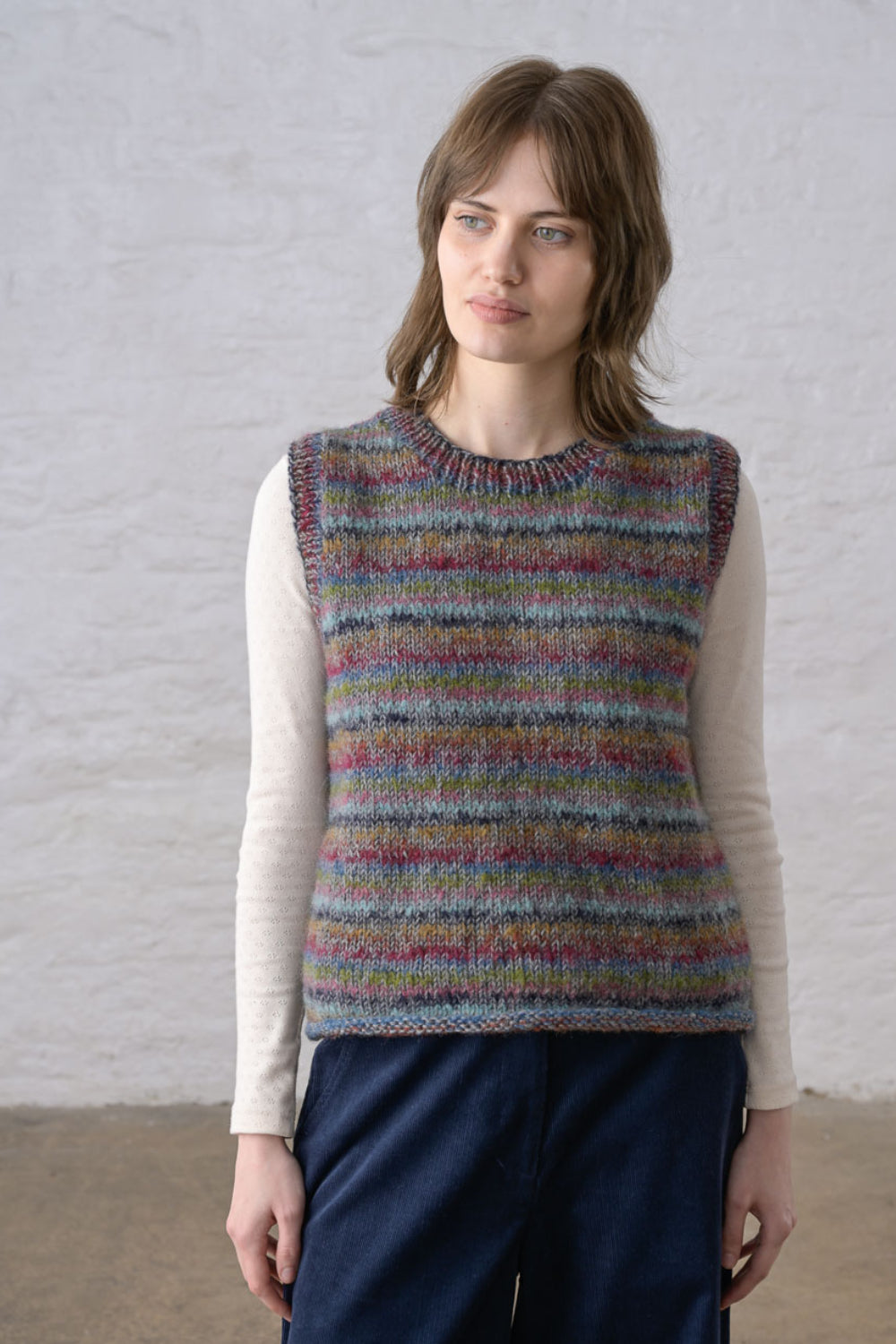 Heather Striped Vest