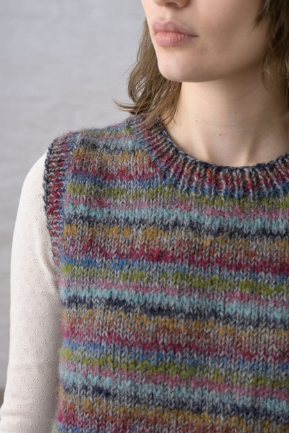 Heather Striped Vest