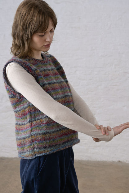 Heather Striped Vest