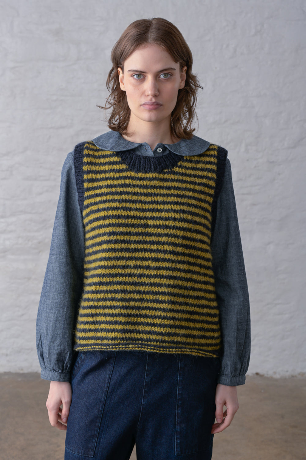 Heather Striped Vest