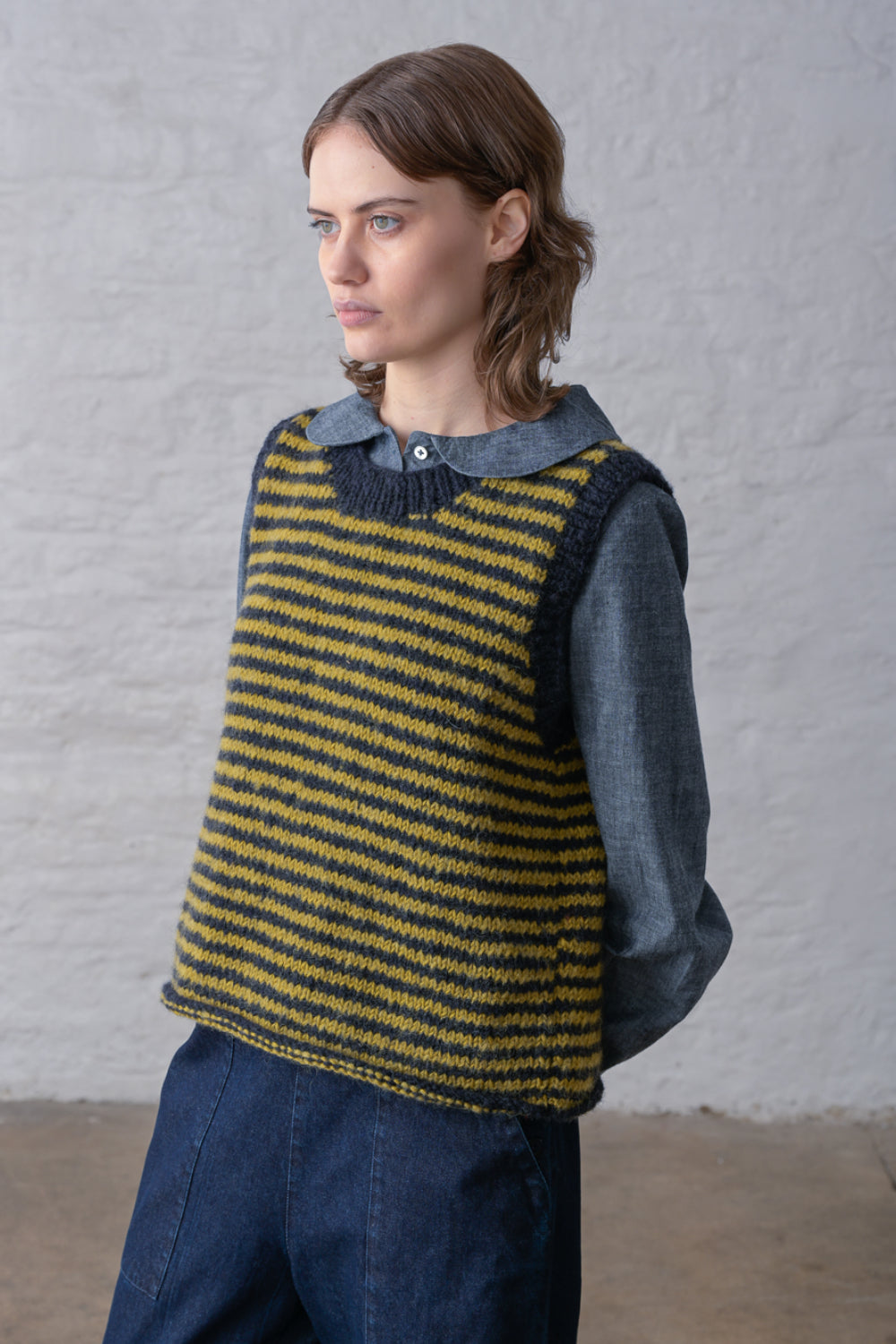 Heather Striped Vest