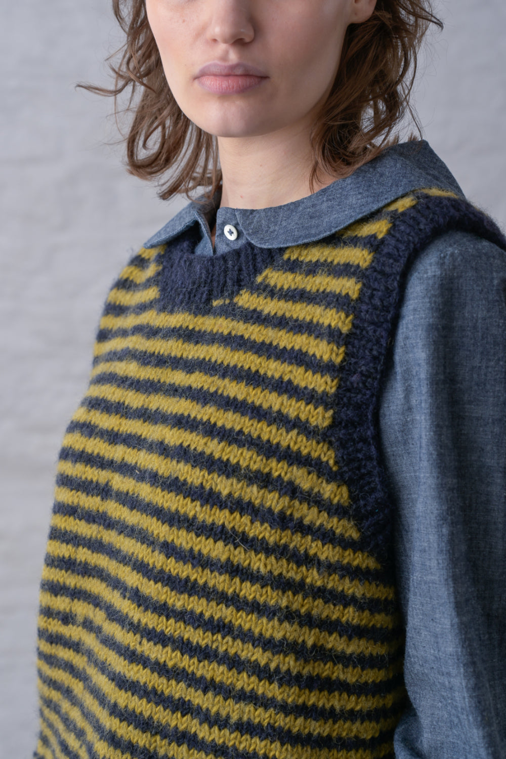 Heather Striped Vest