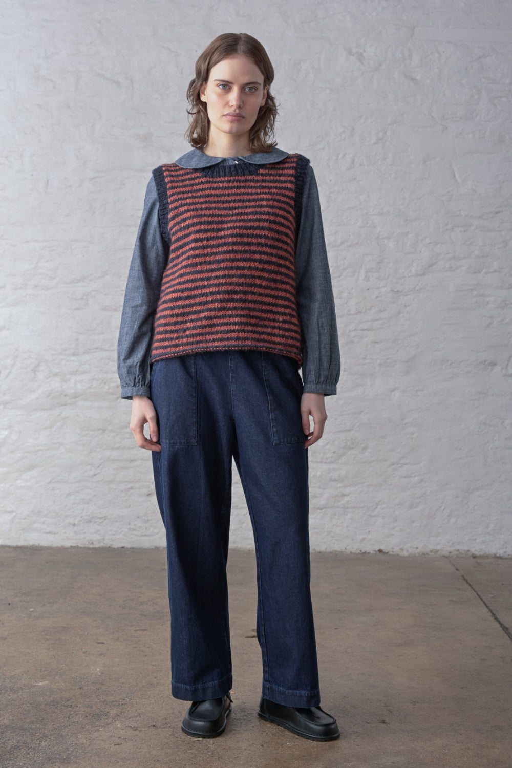 Heather Striped Vest