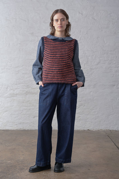 Heather Striped Vest