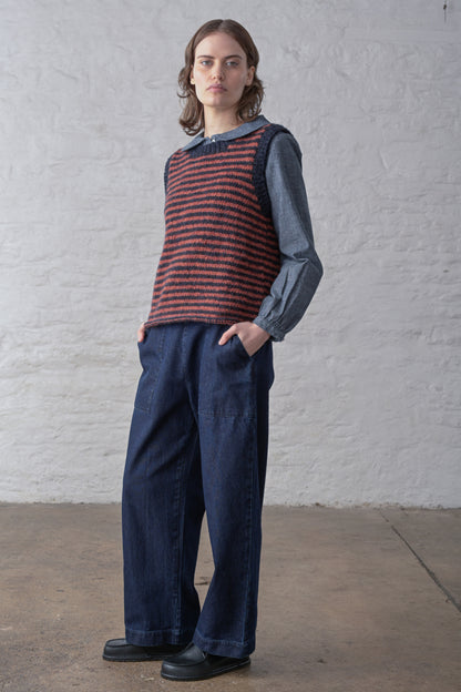 Heather Striped Vest
