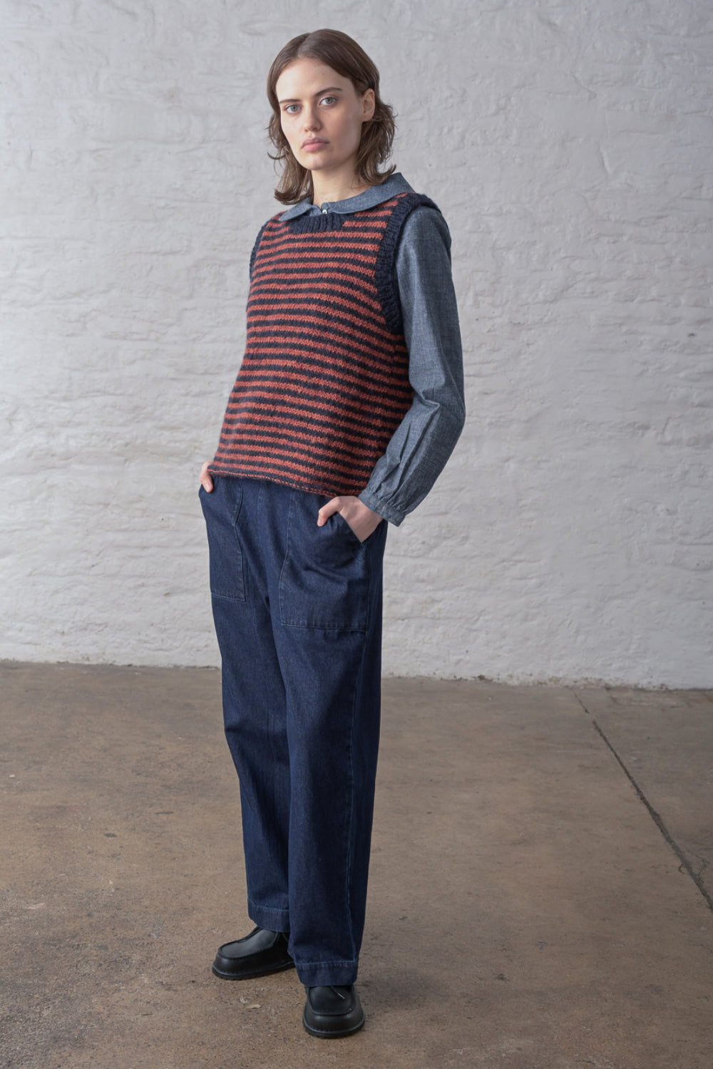 Heather Striped Vest