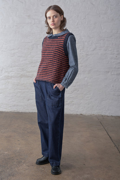 Heather Striped Vest