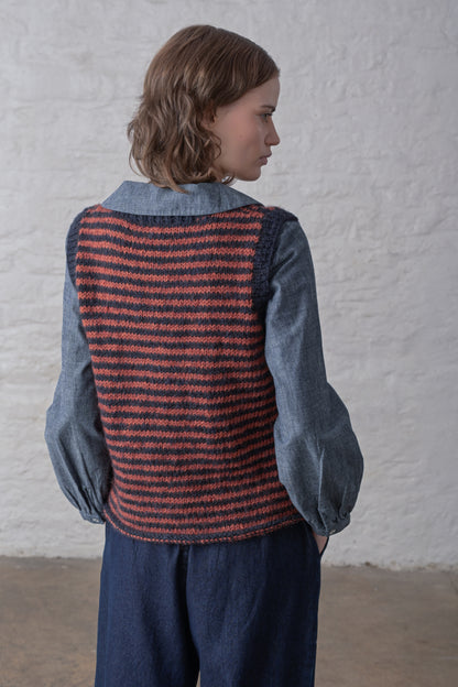 Heather Striped Vest