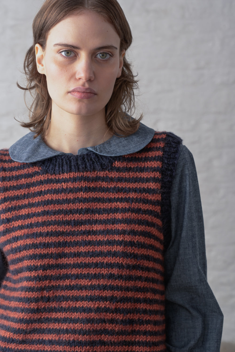 Heather Striped Vest