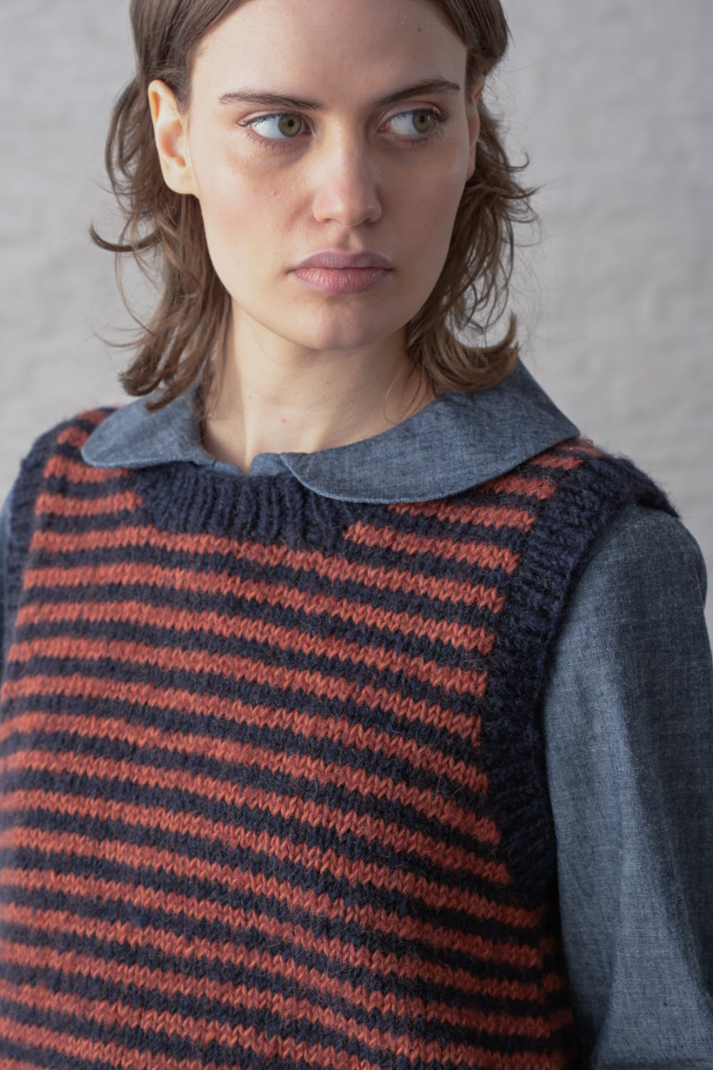 Heather Striped Vest