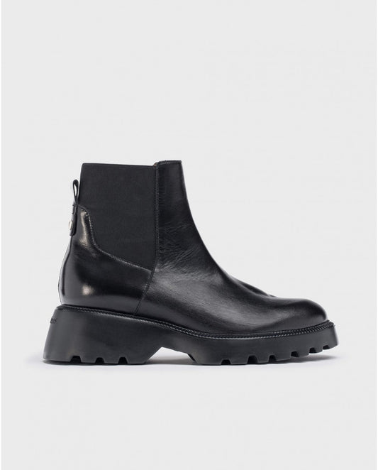 Wonders Chunky Chelsea Boot Black Black