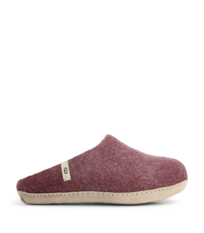 Egos Shoes Merino Wool Slipper Bordeaux