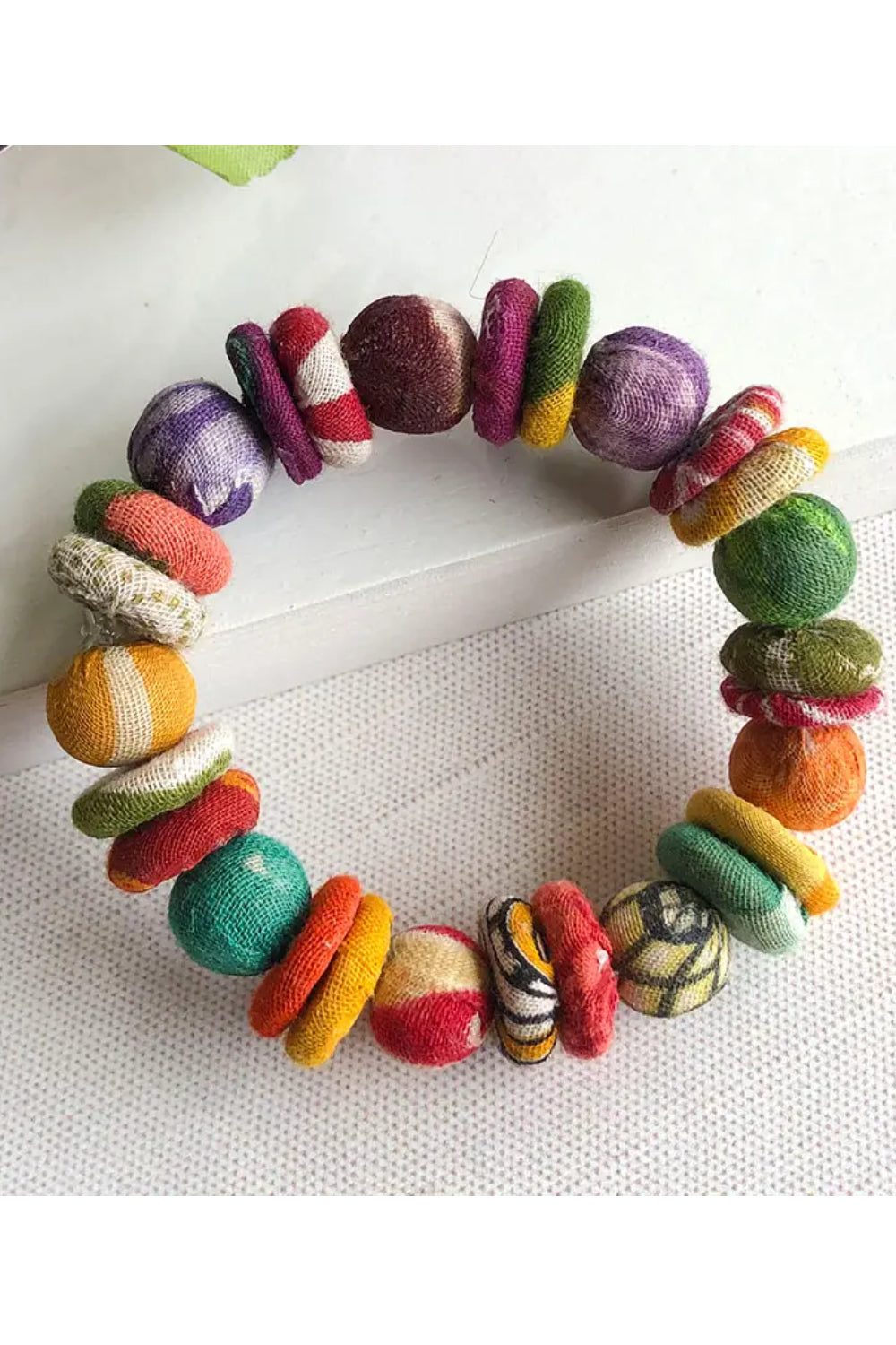 Kantha Button Bracelet