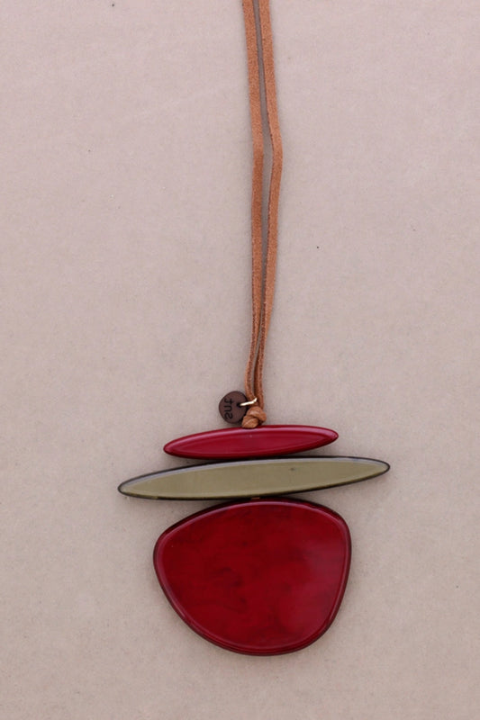 Large Statement Resin Pendant Necklace